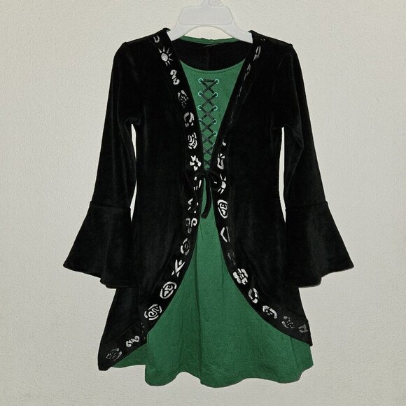 Disney Hocus Pocus Winifred Sanderson Halloween Costume Dress Girls Medium 7/8 - Picture 1 of 9